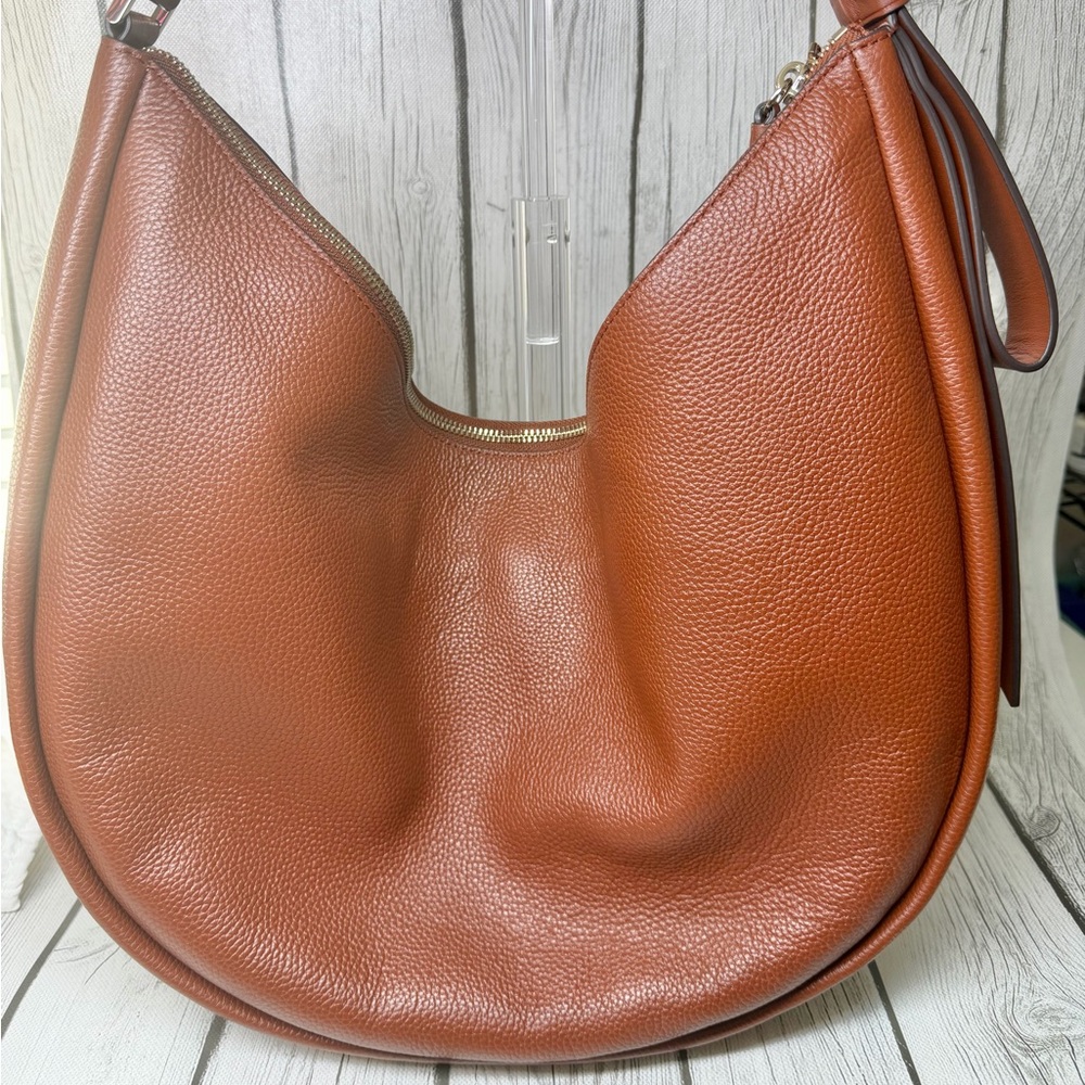 PRE LOVED Kate Spade New York Rust Smile Large Pebbled Leather Shoulder Bag - Picture 3 of 10